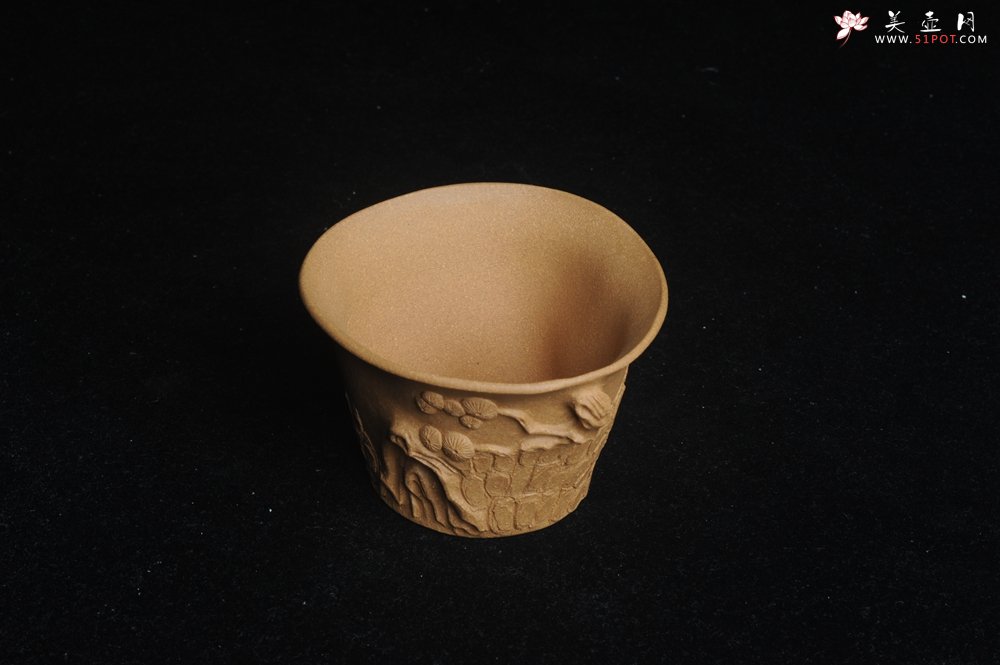 紫砂壶图片：美杯特惠 精致全手工松桩杯 - 紫砂壶信息网