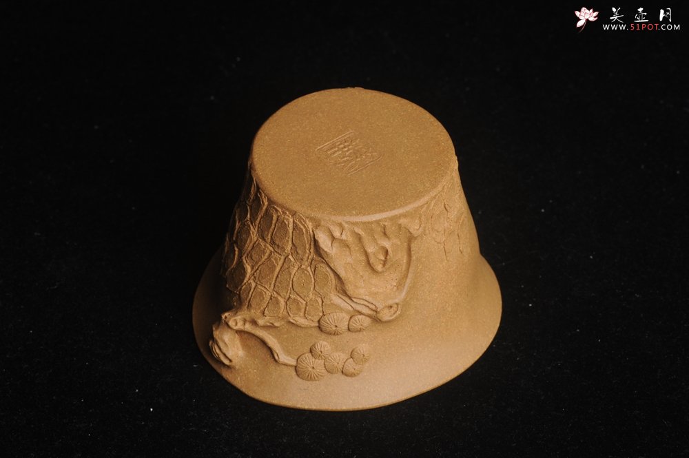 紫砂壶图片：美杯特惠 精致全手工松桩杯 - 紫砂壶信息网