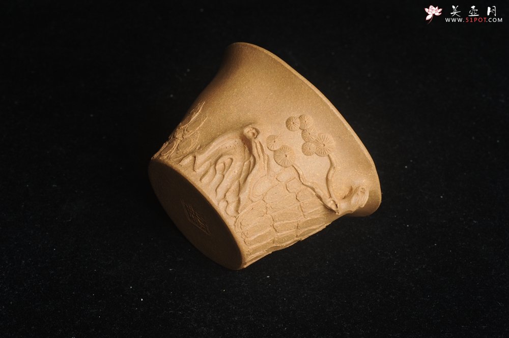 紫砂壶图片：美杯特惠 精致全手工松桩杯 - 紫砂壶信息网