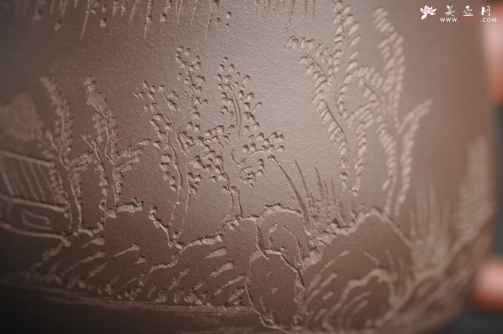 紫砂壶图片：年底纯福利特惠 优质紫泥 山水厚实盖杯 特文气 - 紫砂壶信息网