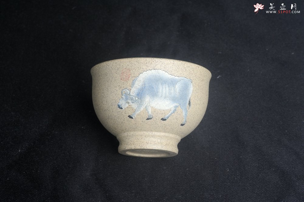 紫砂壶图片：美杯特惠 高温本山段泥 精致吉祥牛主人杯 高性价比 - 紫砂壶信息网