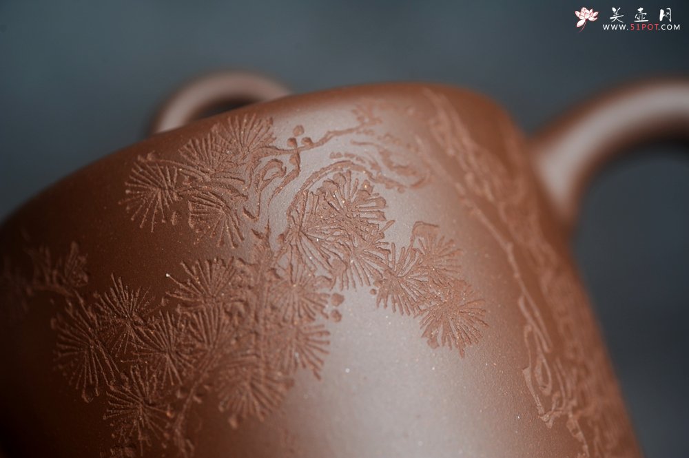 紫砂壶图片：美壶特惠 潜力股王静然 优质文革紫泥双圈壶 君子风 装饰文雅 - 紫砂壶信息网