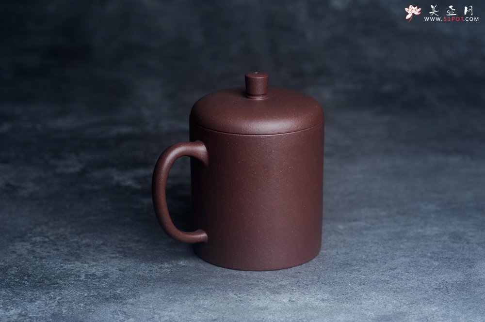 紫砂壶图片：优质紫泥 厚实朴玉杯 特惠紫砂盖杯 - 紫砂壶信息网