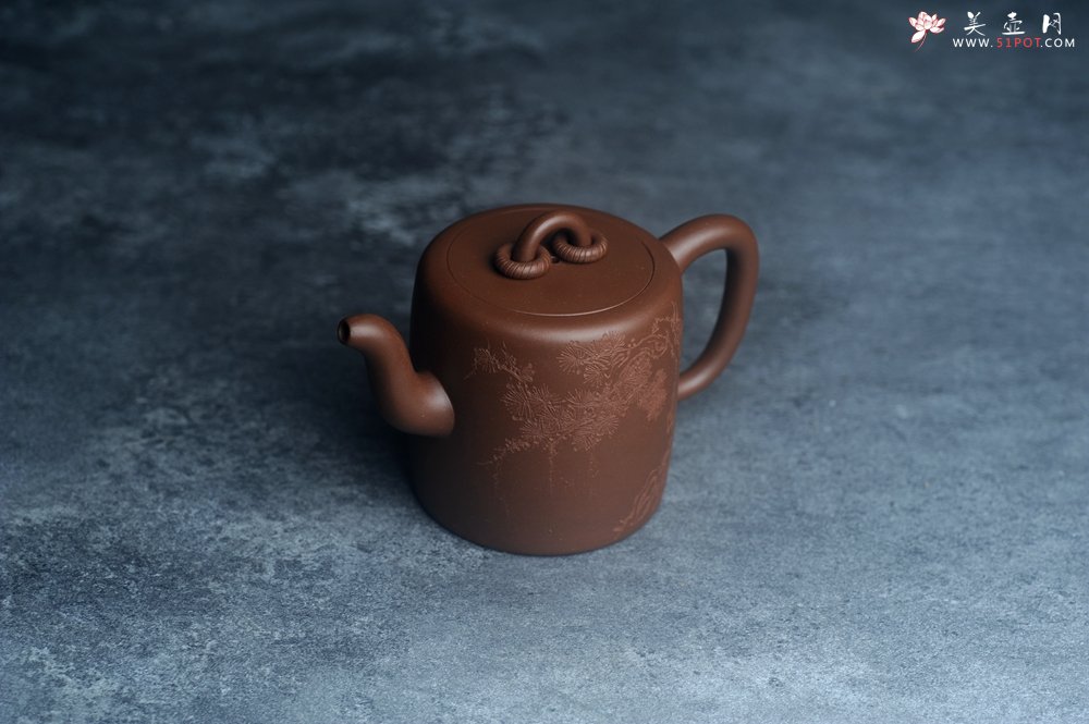 紫砂壶图片：美壶特惠 潜力股王静然 优质文革紫泥双圈壶 君子风 装饰文雅 - 紫砂壶信息网
