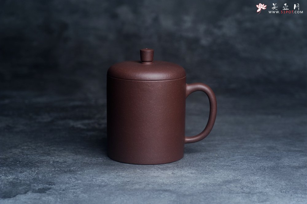 紫砂壶图片：优质紫泥 厚实朴玉杯 特惠紫砂盖杯 - 紫砂壶信息网