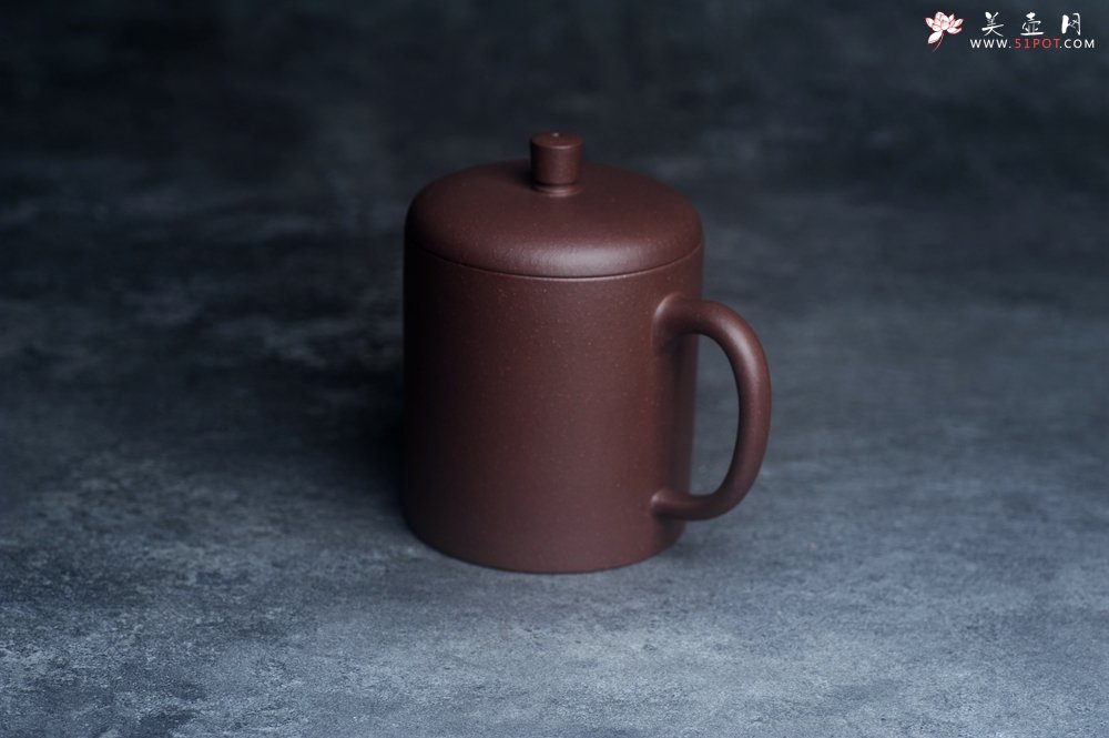 紫砂壶图片：优质紫泥 厚实朴玉杯 特惠紫砂盖杯 - 紫砂壶信息网
