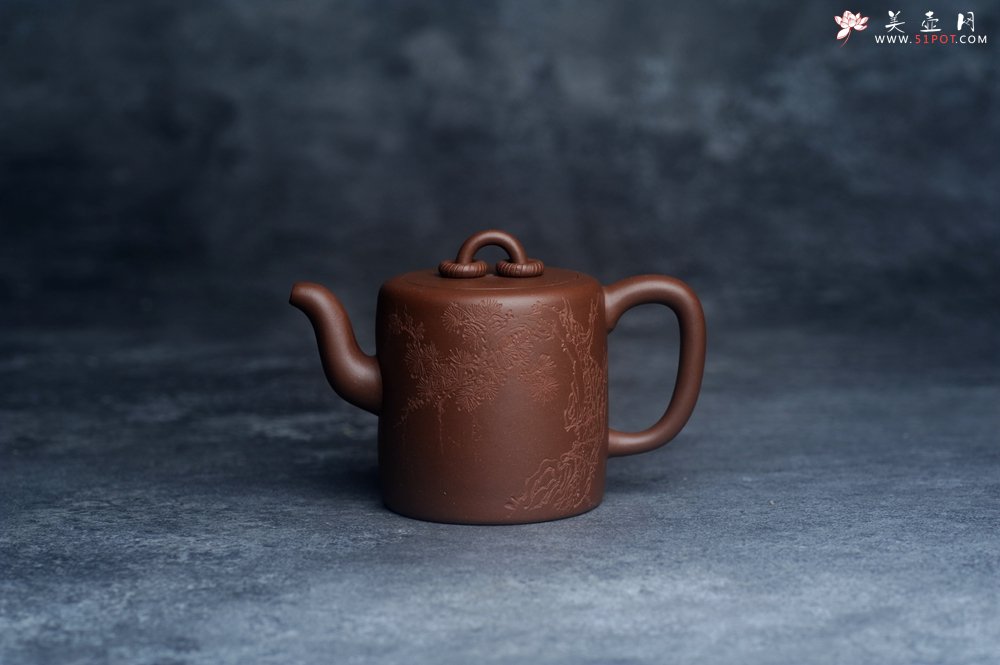 紫砂壶图片：美壶特惠 潜力股王静然 优质文革紫泥双圈壶 君子风 装饰文雅 - 紫砂壶信息网