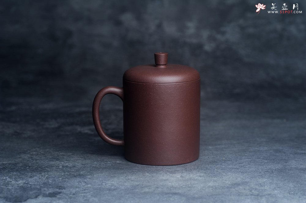 紫砂壶图片：优质紫泥 厚实朴玉杯 特惠紫砂盖杯 - 紫砂壶信息网