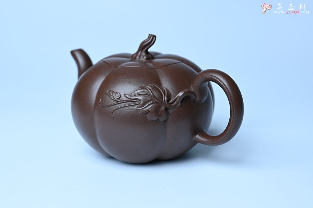 紫砂壶图片：美壶特惠 特好老紫泥南瓜壶 肌理丰富生动 茶人醉爱 - 紫砂壶信息网