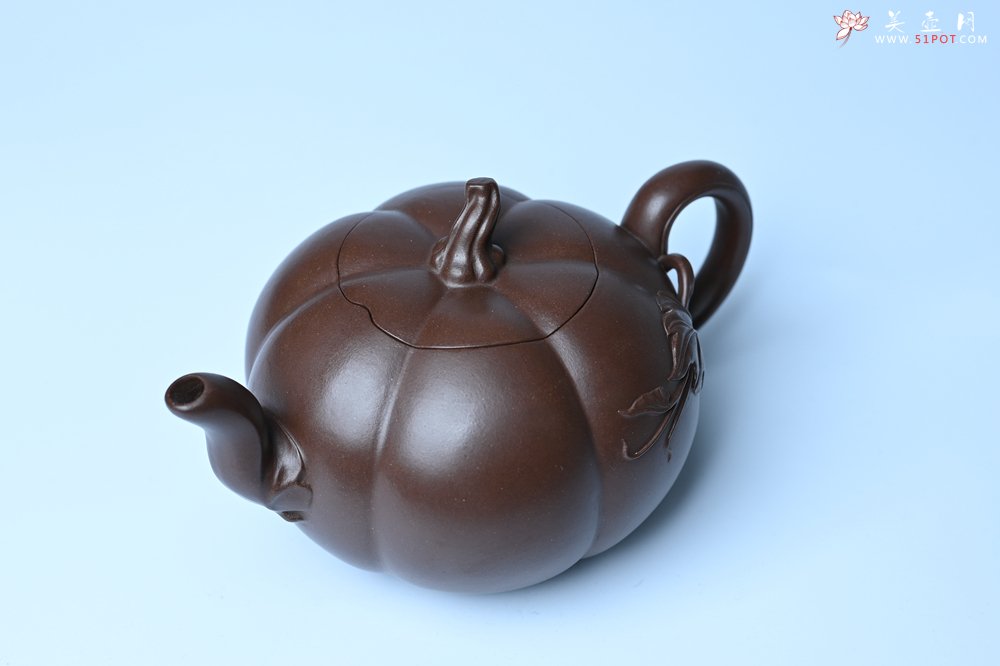 紫砂壶图片：美壶特惠 特好老紫泥南瓜壶 肌理丰富生动 茶人醉爱 - 紫砂壶信息网