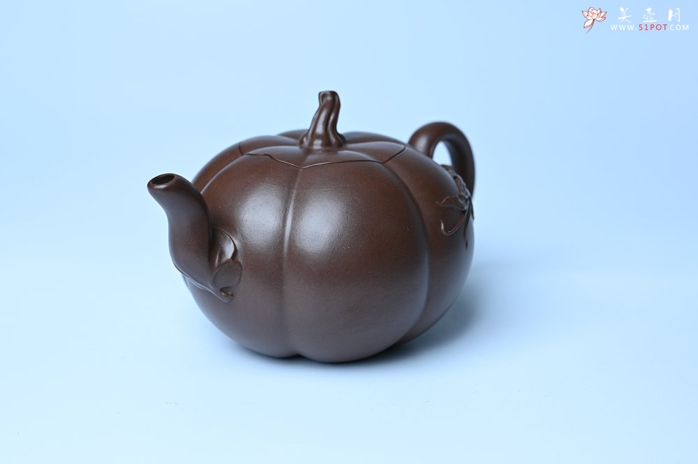 紫砂壶图片：美壶特惠 特好老紫泥南瓜壶 肌理丰富生动 茶人醉爱 - 紫砂壶信息网