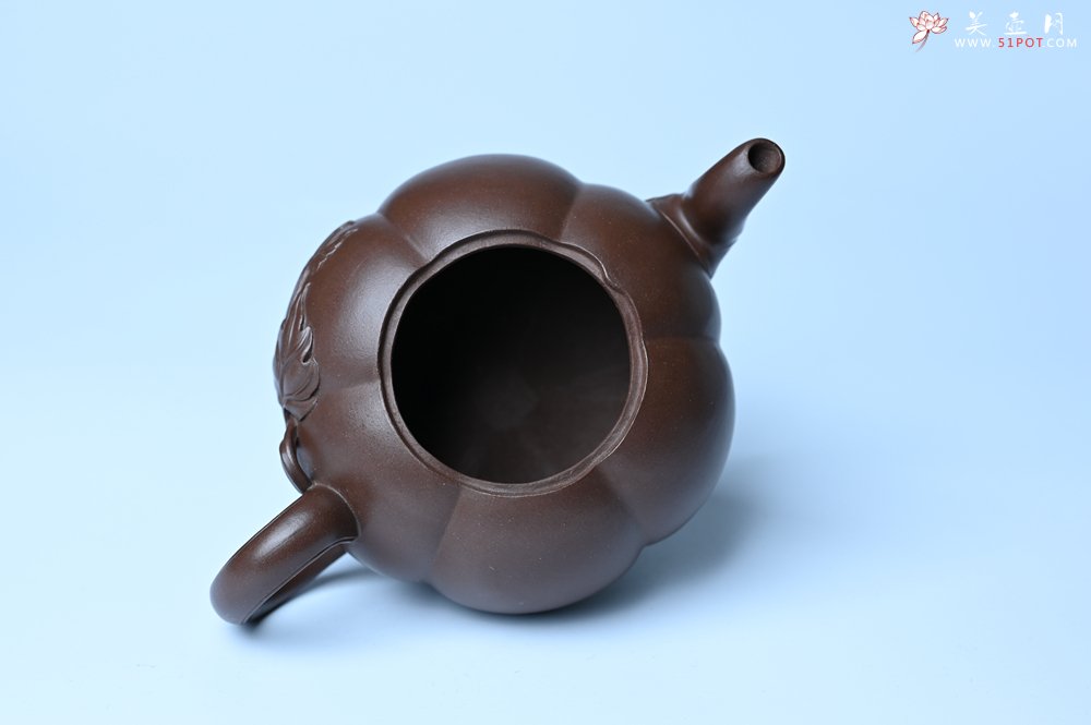 紫砂壶图片：美壶特惠 特好老紫泥南瓜壶 肌理丰富生动 茶人醉爱 - 紫砂壶信息网