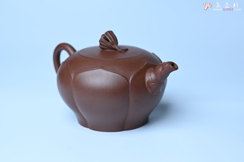 紫砂壶图片：美壶特惠 贴花活灵活现 精致荷花壶 茶人醉爱 - 紫砂壶信息网