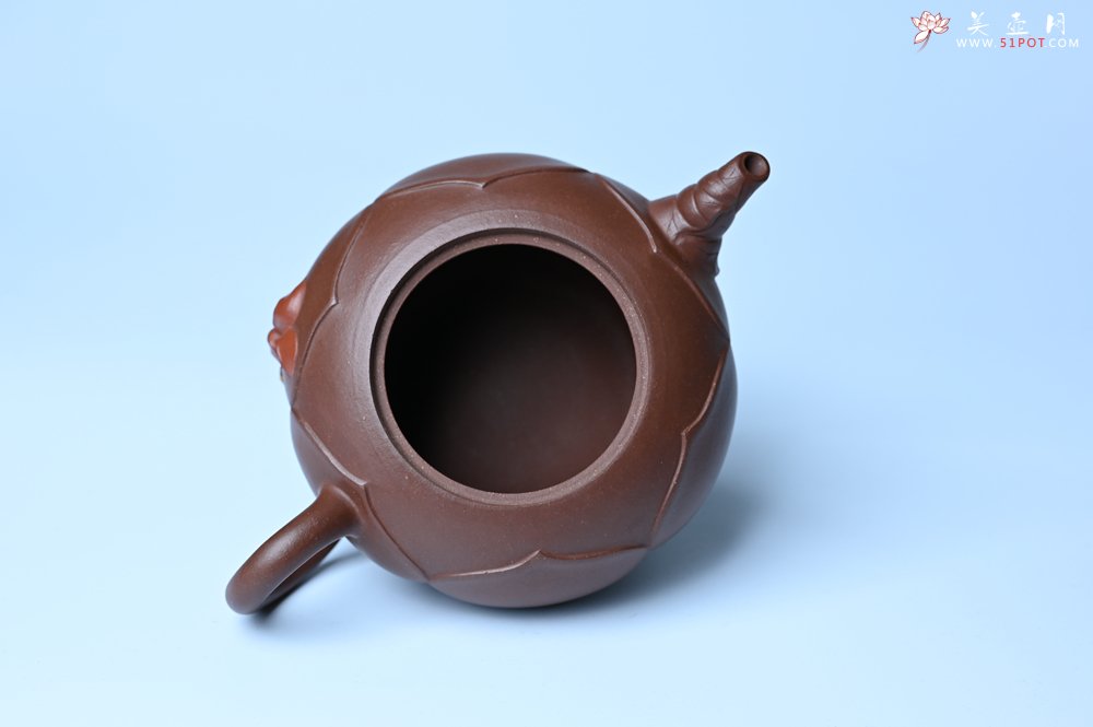 紫砂壶图片：美壶特惠 贴花活灵活现 精致荷花壶 茶人醉爱 - 紫砂壶信息网