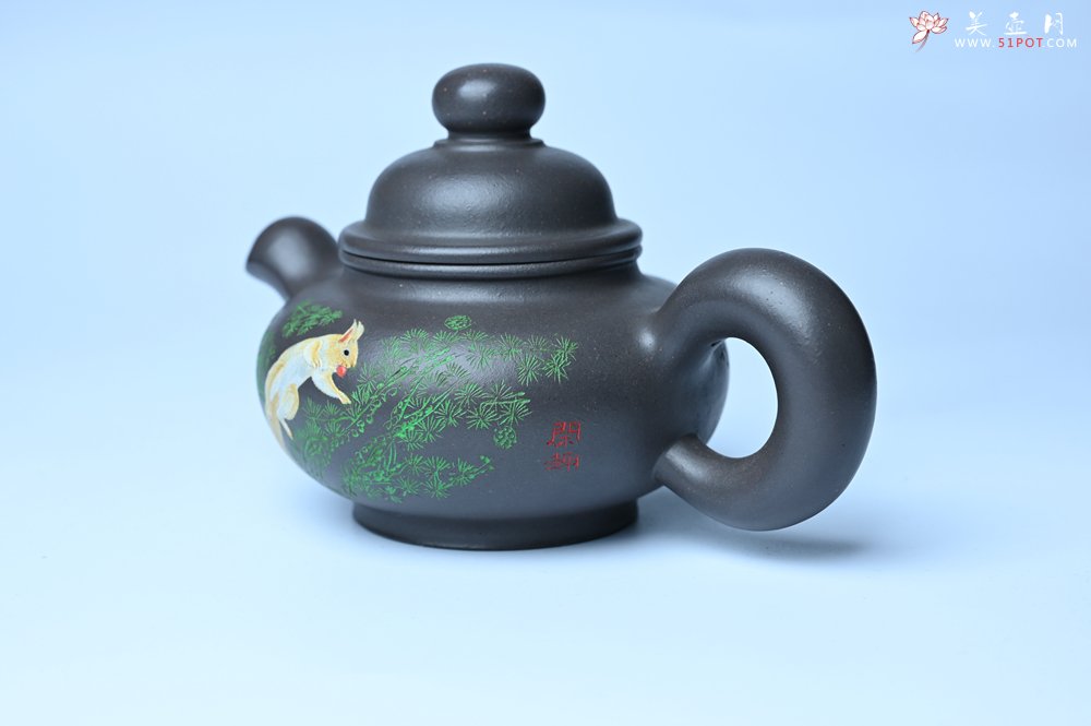 紫砂壶图片：美壶特惠 手工手制紫砂壶特好青灰泥松鼠壶 茶壶 茶具 单壶 - 紫砂壶信息网