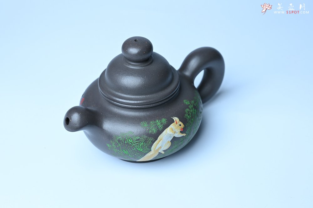 紫砂壶图片：美壶特惠 手工手制紫砂壶特好青灰泥松鼠壶 茶壶 茶具 单壶 - 紫砂壶信息网