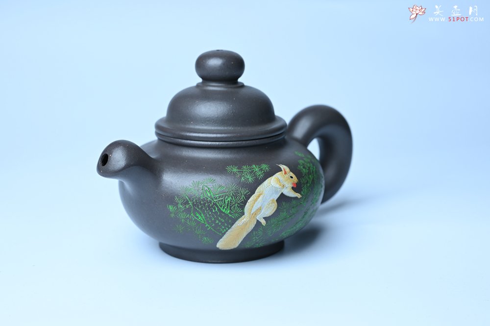 紫砂壶图片：美壶特惠 手工手制紫砂壶特好青灰泥松鼠壶 茶壶 茶具 单壶 - 紫砂壶信息网