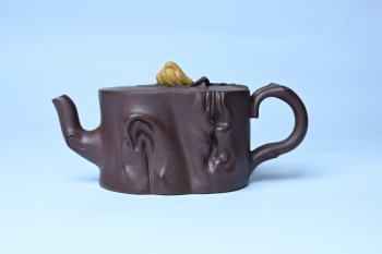 美壶特惠 精致老紫泥佛手壶 肌理生动 底部刻佛手祥云特文气 - 紫砂壶信息网