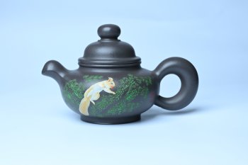美壶特惠 手工手制紫砂壶特好青灰泥松鼠壶 茶壶 茶具 单壶 - 紫砂壶信息网