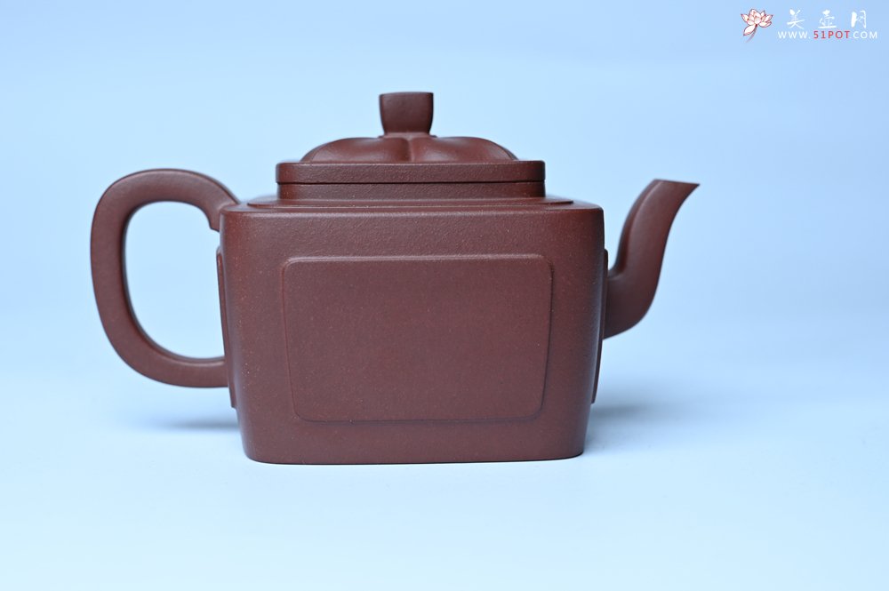 紫砂壶图片：美壶特惠 全手工优质紫红泥精致四方菱花壶 特文气 - 紫砂壶信息网