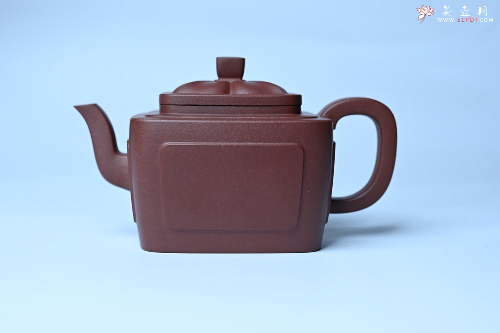 紫砂壶图片：美壶特惠 全手工优质紫红泥精致四方菱花壶 特文气 - 紫砂壶信息网
