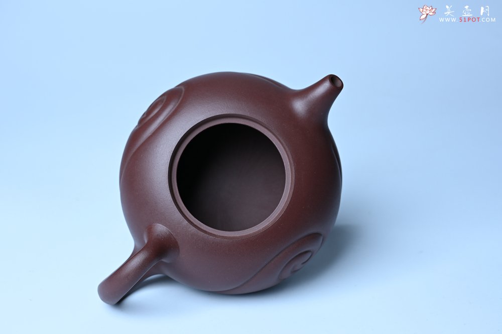 紫砂壶图片：美壶双11特惠 盖花泥 精工油润老紫泥如意半珠 茶人醉爱 - 紫砂壶信息网