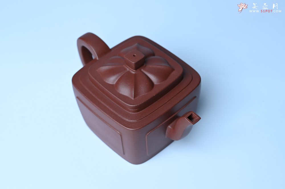 紫砂壶图片：美壶特惠 全手工优质紫红泥精致四方菱花壶 特文气 - 紫砂壶信息网