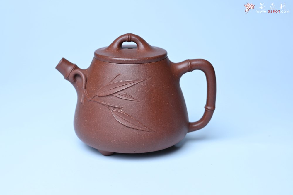 紫砂壶图片：美壶特惠 优质紫泥竹叶高石瓢壶 茶人醉爱 - 紫砂壶信息网
