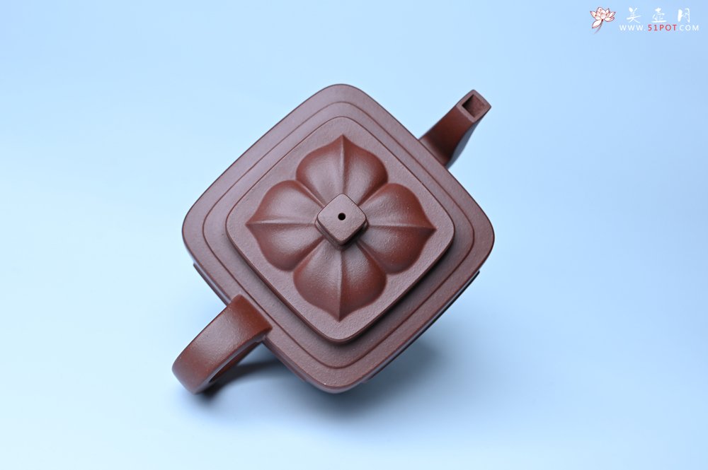 紫砂壶图片：美壶特惠 全手工优质紫红泥精致四方菱花壶 特文气 - 紫砂壶信息网