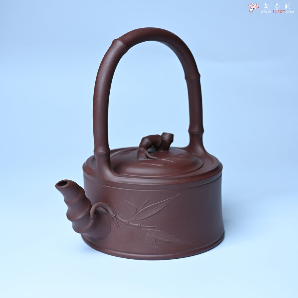 紫砂壶图片：美壶特惠紫砂壶手工手制紫泥竹段提梁壶 茶壶 茶具 单壶 - 紫砂壶信息网