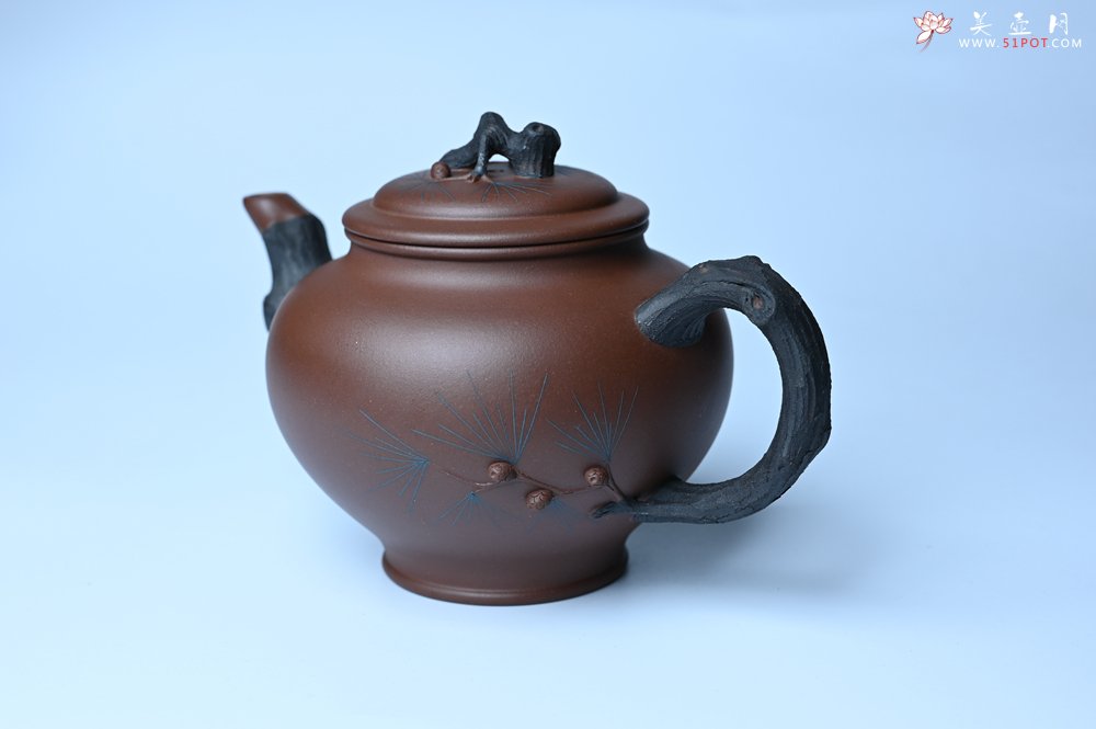 紫砂壶图片：美壶特惠 精致报春系列之松报春壶 - 紫砂壶信息网