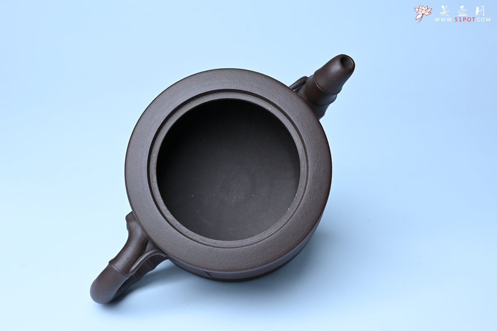 紫砂壶图片：美壶特惠 精致老紫泥可心竹段壶 茶人醉爱 - 紫砂壶信息网