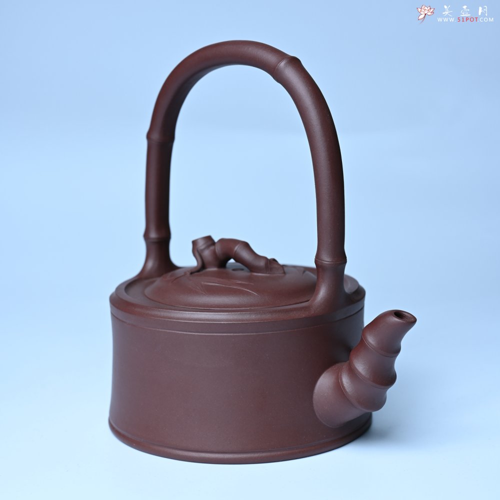 紫砂壶图片：美壶特惠紫砂壶手工手制紫泥竹段提梁壶 茶壶 茶具 单壶 - 紫砂壶信息网