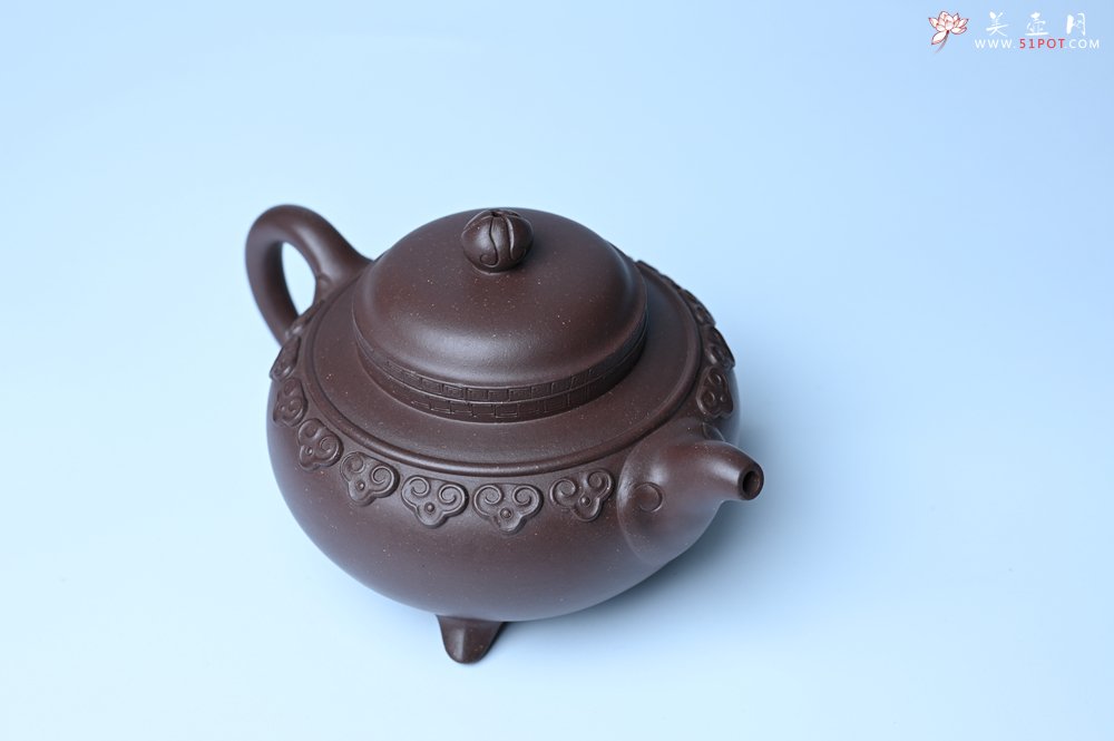 紫砂壶图片：美壶特惠 精致紫泥云肩如意壶 茶人醉爱 - 紫砂壶信息网