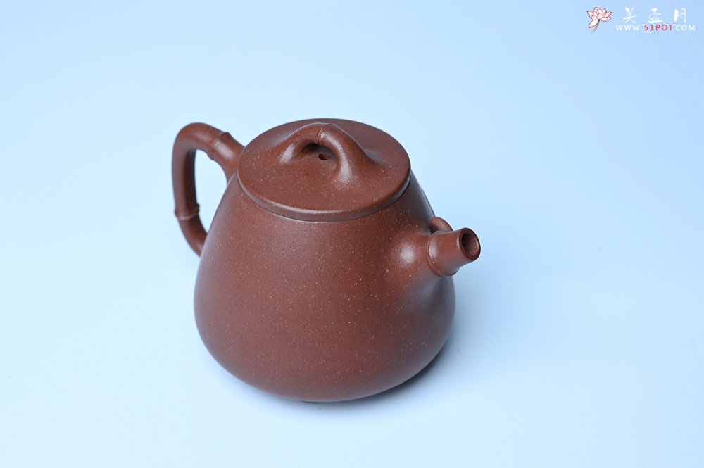 紫砂壶图片：美壶特惠 优质紫泥竹叶高石瓢壶 茶人醉爱 - 紫砂壶信息网