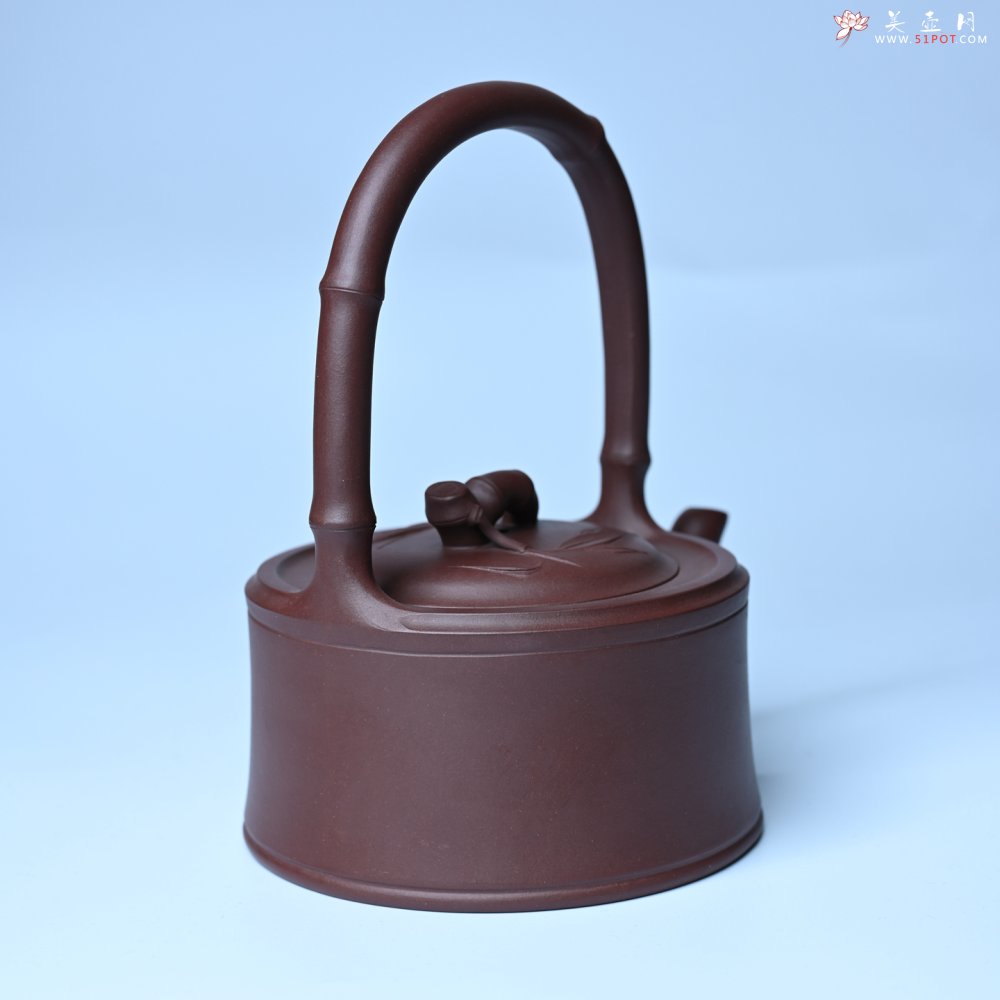 紫砂壶图片：美壶特惠紫砂壶手工手制紫泥竹段提梁壶 茶壶 茶具 单壶 - 紫砂壶信息网