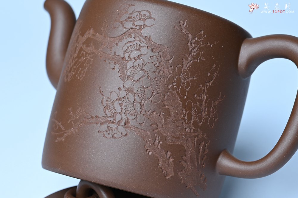 紫砂壶图片：美壶特惠 潜力股王静然 优质紫泥双圈壶 春风大雅能容物 装饰文雅 - 紫砂壶信息网