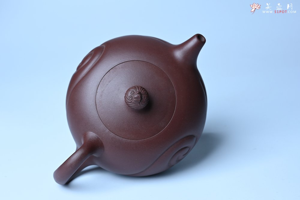 紫砂壶图片：美壶双11特惠 盖花泥 精工油润老紫泥如意半珠 茶人醉爱 - 紫砂壶信息网