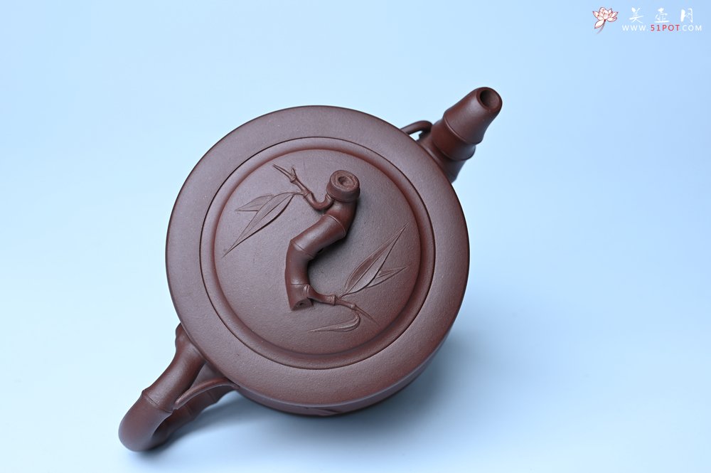 紫砂壶图片：美壶特惠 精致紫泥可心竹段壶 茶人醉爱 - 紫砂壶信息网