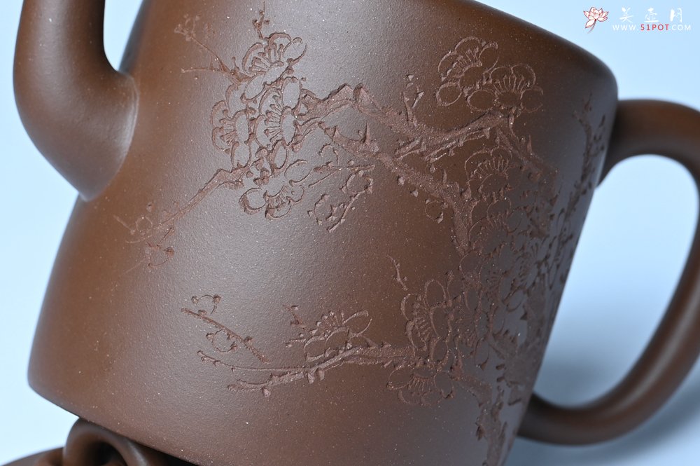 紫砂壶图片：美壶特惠 潜力股王静然 优质紫泥双圈壶 春风大雅能容物 装饰文雅 - 紫砂壶信息网