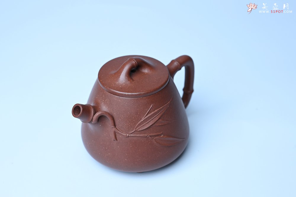 紫砂壶图片：美壶特惠 优质紫泥竹叶高石瓢壶 茶人醉爱 - 紫砂壶信息网