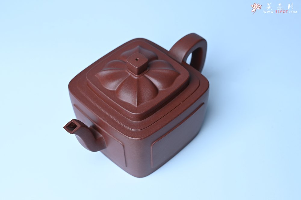 紫砂壶图片：美壶特惠 全手工优质紫红泥精致四方菱花壶 特文气 - 紫砂壶信息网