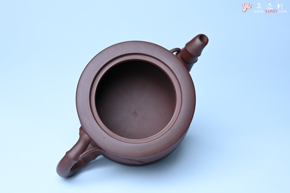 紫砂壶图片：美壶特惠 精致紫泥可心竹段壶 茶人醉爱 - 紫砂壶信息网