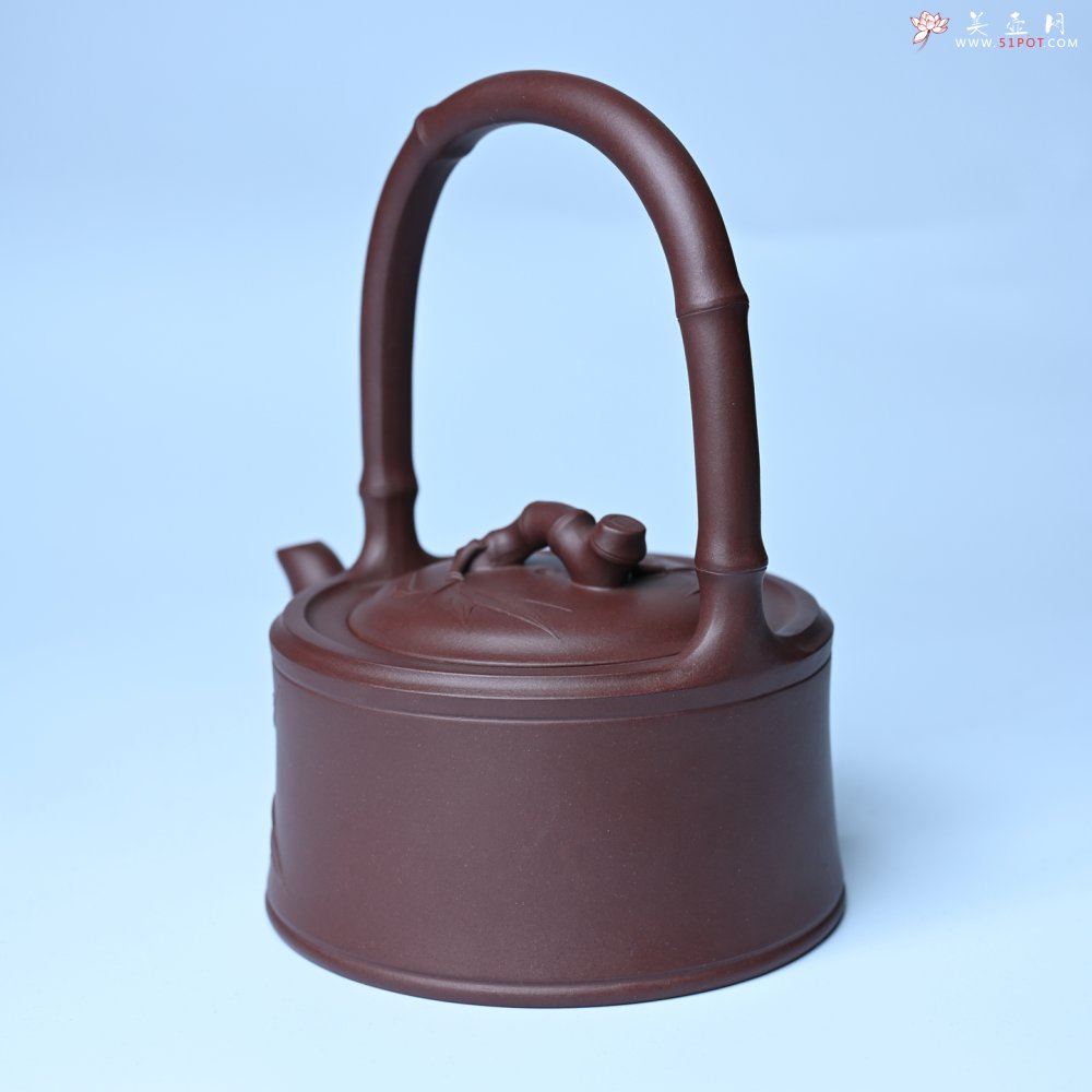 紫砂壶图片：美壶特惠紫砂壶手工手制紫泥竹段提梁壶 茶壶 茶具 单壶 - 紫砂壶信息网