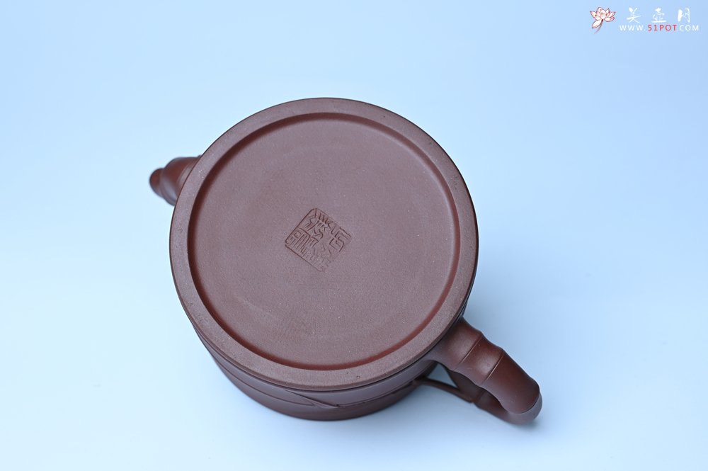 紫砂壶图片：美壶特惠 精致紫泥可心竹段壶 茶人醉爱 - 紫砂壶信息网