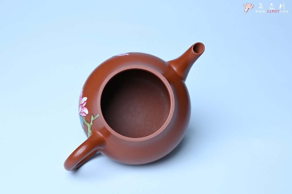 紫砂壶图片：美壶特惠 优质朱泥梨形壶 蝶恋花 茶人醉爱 - 紫砂壶信息网