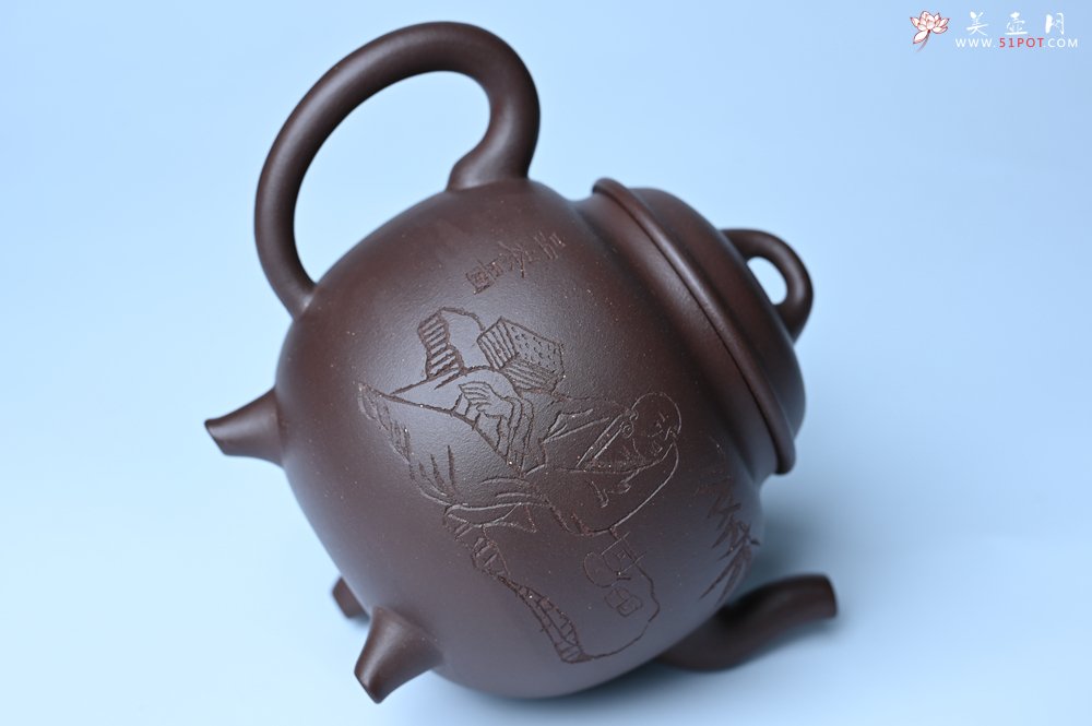 紫砂壶图片：美壶特惠 优质紫泥精致三足鼎壶 品茶论道 - 紫砂壶信息网