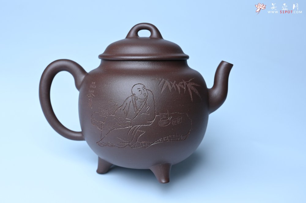 紫砂壶图片：美壶特惠 优质紫泥精致三足鼎壶 品茶论道 - 紫砂壶信息网