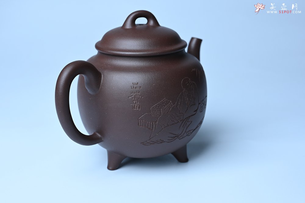 紫砂壶图片：美壶特惠 优质紫泥精致三足鼎壶 品茶论道 - 紫砂壶信息网