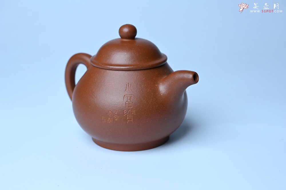紫砂壶图片：美壶特惠 王老师 全手工红降坡泥潘壶 国助工 易轩 范小君徒杨志超老师刻绘 装饰小富贵特文气 - 紫砂壶信息网